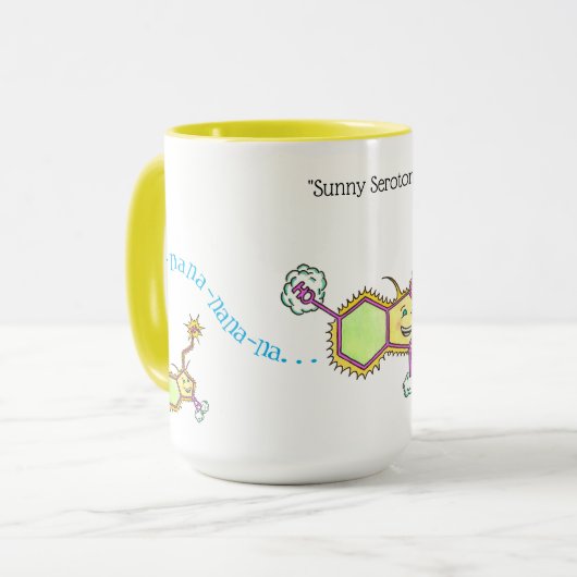 セロトニンよくはしゃぐコーヒーマグ マグカップ (正面左)