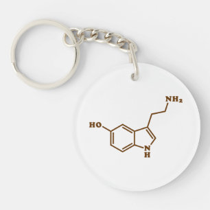 セロトニン分子化学式 キーホルダー