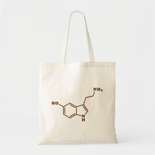 セロトニン分子化学式 トートバッグ (正面)