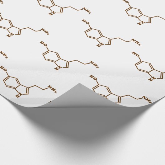 セロトニン分子化学式 ラッピングペーパー (角)