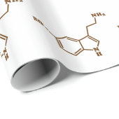セロトニン分子化学式 ラッピングペーパー (ロールコーナー)