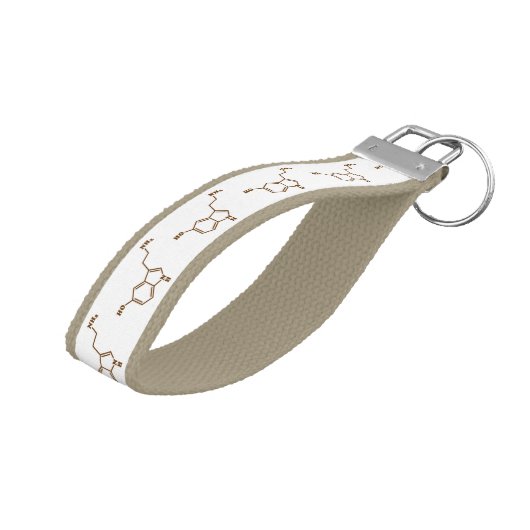 セロトニン分子化学式 リストバンドキーホルダー (アングル上)