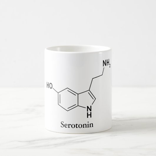 セロトニン分子化学科学 コーヒーマグカップ (中央)