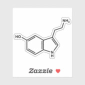 セロトニン分子構造 シール (シート)