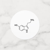 セロトニン化学式科学記号要素 コンフェッティ (スモール正面)