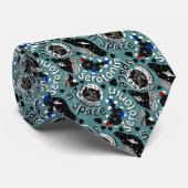 セロトニン宇宙オンティール(緑がかった色) ネクタイ (ロール)