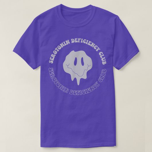 セロトニン欠乏クラブADHD精神衛生1188 Tシャツ (デザイン正面)