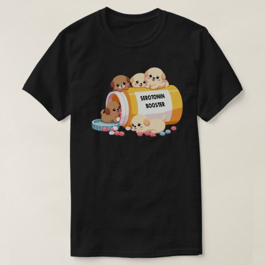 セロトニン ブースター 犬 スウェットシャツ, セロトニン ブースター Tシャツ (デザイン正面)