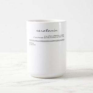 セロトニン。幸福のホルモン。 コーヒーマグカップ