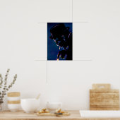 セロニアスモンク図解入りの、写真付きのジャズヴィンテージ ポスター (キッチン)