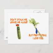 セロリの茎およびかわいらしいエンドウ豆 ポストカード (正面/裏面)