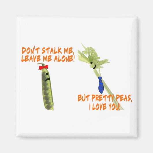 セロリの茎とかわいらしエンドウ マグネット (正面)