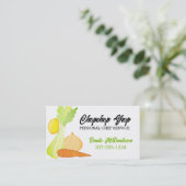 セロリキャロットレモン果実野菜ビジネスca... 名刺 (スタンド正面)