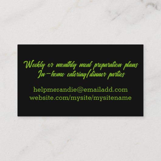 セロリキャロットレモン果実野菜ビジネスca... 名刺 (裏面)