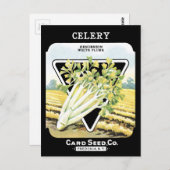 セロリーシードパケットヴィンテージ野菜フレドニアNY ポストカード (正面/裏面)