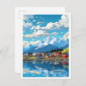 セワードアラスカアートヴィンテージ旅行イラストレーション ポストカード (正面/裏面)