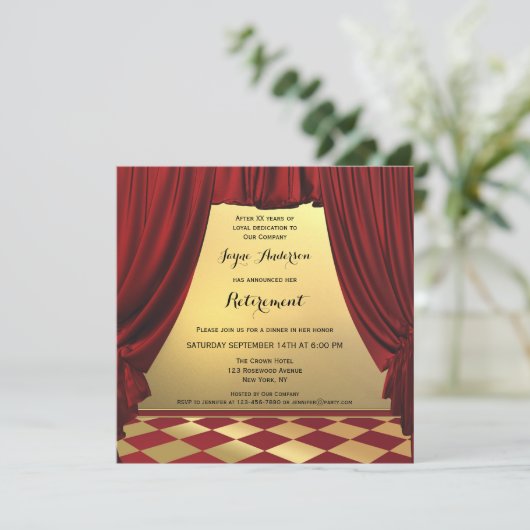 センエレガントターステージ退職パーティの招待状 招待状 (スタンド正面)