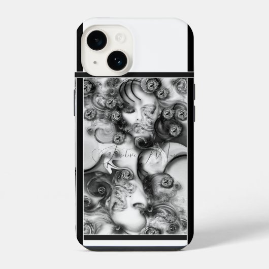 「センシティブ・ミューズ」、Apple iPhone 14ケース iPhoneケース (裏面)