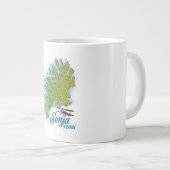 センジャノウェイ島の地図 ジャンボコーヒーマグカップ (正面右)