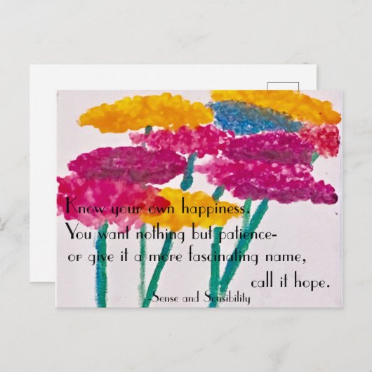 センスおよび感性引用文固定 ポストカード (正面/裏面)