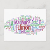 センスと感性ワードクラウド ポストカード (正面)