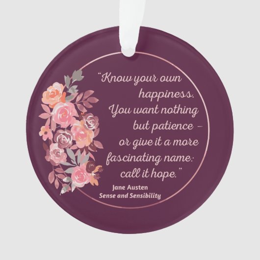 センスと感性引用文I – かわいいスタイル オーナメント (正面)