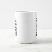 センスのいい夫のミニマルタイポグラフィ コーヒーマグカップ (中央)