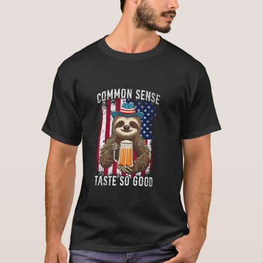 センスは良い味だスロースビール7月4日 Tシャツ (正面)