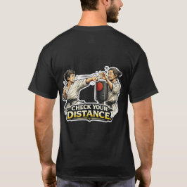 センスイの必需品 距離をチェック 武道 Tシャツ