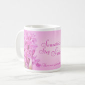 センセーショナルなステップシスター薄紫オーキッドマグ コーヒーマグカップ (正面左)