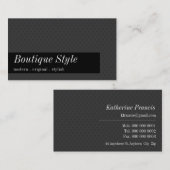 センセーショナルなデザイシンプルナー水玉模様グレイ黒 名刺 (正面/裏面)