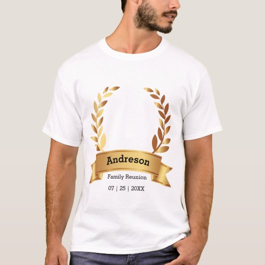 センセーショナルなローレルリーフ最高のハッピーファミリー Tシャツ (正面)