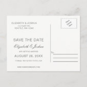 センセーショナルな多肉婚結婚式の日付を保存 案内ポストカード (裏面)