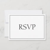 センセーショナルな白黒レスポンスRSVP 出欠カード (正面)