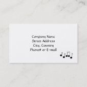 センセーショナルな音楽 名刺 (裏面)