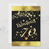 センセーショナルな70歳の誕生日パーティーの招待状 招待状 (正面)