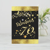 センセーショナルな70歳の誕生日パーティーの招待状 招待状 (スタンド正面)