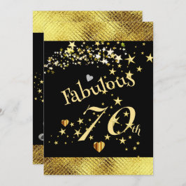 センセーショナルな70歳の誕生日パーティーの招待状 招待状