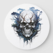🕰️💀センセーショナルスカルウォールクロック💀🕰️ ラージ壁時計 (正面)