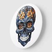 🕰️💀センセーショナルスカルウォールクロック💀🕰️ ラージ壁時計 (傾斜)