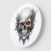 🕰️💀センセーショナルスカルウォールクロック💀🕰️ ラージ壁時計 (傾斜)