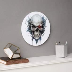🕰️💀センセーショナルスカルウォールクロック💀🕰️ ラージ壁時計