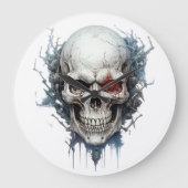 🕰️💀センセーショナルスカルウォールクロック💀🕰️ ラージ壁時計 (正面)