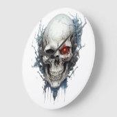 🕰️💀 センセーショナル スカルウォールクロック 💀🕰️ ラージ壁時計 (傾斜)