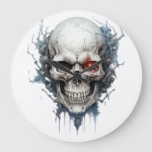 🕰️💀 センセーショナル スカルウォールクロック 💀🕰️ ラージ壁時計 (正面)