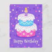 センセーショナル スターズ ハッピー バースデー ポストカード (正面)
