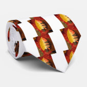 センセーションストライプのタイガーバーブフィッシュアートプリント ネクタイ (ロール)