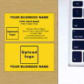 センターにアラインされたスタイルイエロー名刺 名刺