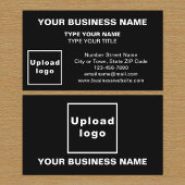 センターにアラインされたスタイルブラックビジネスカード 名刺