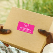 センターに合わせたビジネス向けピンクの出荷ラベル ラベル